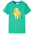 T-shirt para Criança com Estampa de Leão Verde 128