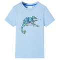 T-shirt de Manga Curta para Criança Azul-claro 128