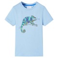 T-shirt de Manga Curta para Criança Azul-claro 140
