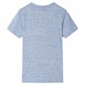 T-shirt de Manga Curta para Criança Azul-mesclado 128