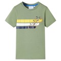 T-shirt de Manga Curta para Criança Caqui-claro 116