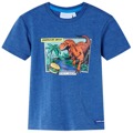 T-shirt para Criança C/ Estampa de Dinossauro Azul-escuro Mesclado 116