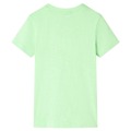T-shirt para Criança com Estampa de Tubarão Verde-néon 128