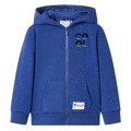 Sweatshirt para Criança com Capuz e Fecho Azul-escuro Mesclado 116