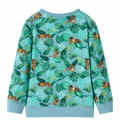 Sweatshirt para Criança Estampa Floral/tigre Verde-claro Mesclado 104
