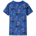 T-shirt Infantil com Estampa de Monster Truck Azul-escuro Mesclado 128