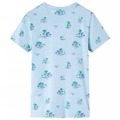 T-shirt Infantil Estampa de Coqueiros Azul-claro 116