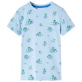 T-shirt Infantil Estampa de Coqueiros Azul-claro 140