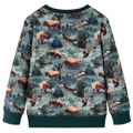 Sweatshirt para Criança C/ Estampa de Bisonte e águia Verde-escuro 92