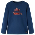 T-shirt Manga Comprida P/ Criança Little Monkey Azul-marinho 116