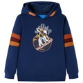 Sweatshirt Infantil C/ Capuz e Estampa de Urso e Skate Azul-marinho 92