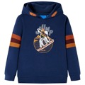 Sweatshirt Infantil C/ Capuz e Estampa de Urso/skate Azul-marinho 104