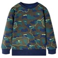 Sweatshirt para Criança C/ Estampa de Placas Cor Caqui-escuro 92