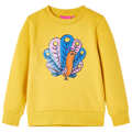 Sweatshirt para Criança com Pavão de Lantejoulas Ocre-escuro 116