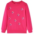 Sweatshirt para Criança com Estampa de Flores Rosa-brilhante 92