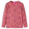 Pijama Manga Comprida P/ Criança C/ Estampa de Leopardo Rosa-velho 116