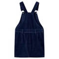 Vestido com Peitilho para Criança Bombazina Azul-marinho 116