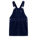 Vestido com Peitilho para Criança Bombazina Azul-marinho 140