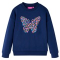 Sweatshirt para Criança C/ Estampa de Borboleta Azul-marinho 128