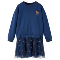 Vestido de Manga Comprida para Criança Azul-marinho 104