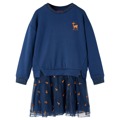 Vestido de Manga Comprida para Criança Azul-marinho 116