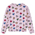 Sweatshirt para Criança Estampa de Corações Rosa 140