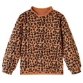 Sweatshirt de Criança com Estampa de Leopardo Conhaque-claro 140
