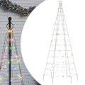 Iluminação árvore Natal em Mastro 200 Luzes LED 180 cm Colorido