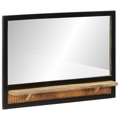 Espelho com Prateleira 80x8x55 cm Vidro e Mangueira Maciça