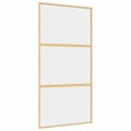 Porta Deslizante 102,5x205 cm Vidro Esg/alumínio Dourado