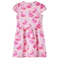 Vestido de Criança com Estampa de Boia Flamingo Rosa-claro 140