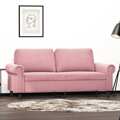 Sofá de 2 Lugares Veludo 140 cm Rosa