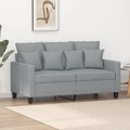 Sofá de 2 Lugares em Tecido 120 cm Cinzento-claro
