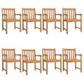Cadeiras de Jardim 8 pcs 56x55,5x90 cm Madeira de Acácia Maciça
