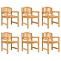 Cadeiras de Jardim 6 pcs 58x59x88 cm Madeira de Teca Maciça