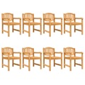 Cadeiras de Jardim 8 pcs 58x59x88 cm Madeira de Teca Maciça