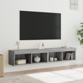 Móveis de Tv com Luzes LED 2 pcs 80x30x30 cm Cinzento Sonoma