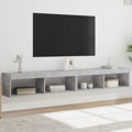 Móveis de Tv com Luzes LED 2 pcs 100x30x30 cm Cinzento Cimento
