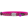 Coleira para Cães Red Dingo Style Stars Lime On Hot Pink 15 mm X 24-36 cm