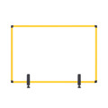 Placa de Trabalho Protetor em Acrílico 3 mm e Frame Amarelo 1040x700 mm COVID-19