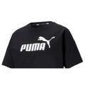 Camisola de Manga Curta Mulher Puma Cropped Logo Tee 586866 01 Preto S