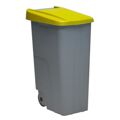 Caixote do Lixo com Rodas Denox 85 L Amarelo 58 X 41 X 76 cm
