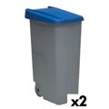 Caixote do Lixo com Rodas Denox 85 L Azul 58 X 41 X 76 cm