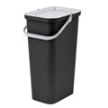 Caixote de Lixo para Reciclagem Tontarelli Moda 38 L Branco Preto (4 Unidades)