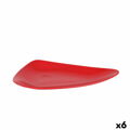 Bandeja de Aperitivos Cerâmica Vermelho 31 X 18 X 4 cm (6 Unidades)