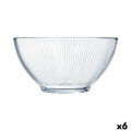 Tigela Luminarc Stripy Pequeno-almoço Transparente Vidro (500 Ml) (6 Unidades)