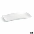 Plat Bord Quid Gastro Fun 29,5 X 11 X 3 cm Cerâmica Branco (6 Unidades)