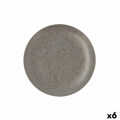 Plat Bord Ariane Oxide Cerâmica Cinzento (ø 24 cm) (6 Unidades)