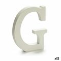 Letra G Madeira Branco (1,8 X 21 X 17 cm) (12 Unidades)