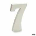 Número 7 Madeira Branco (1,8 X 21 X 17 cm) (12 Unidades)